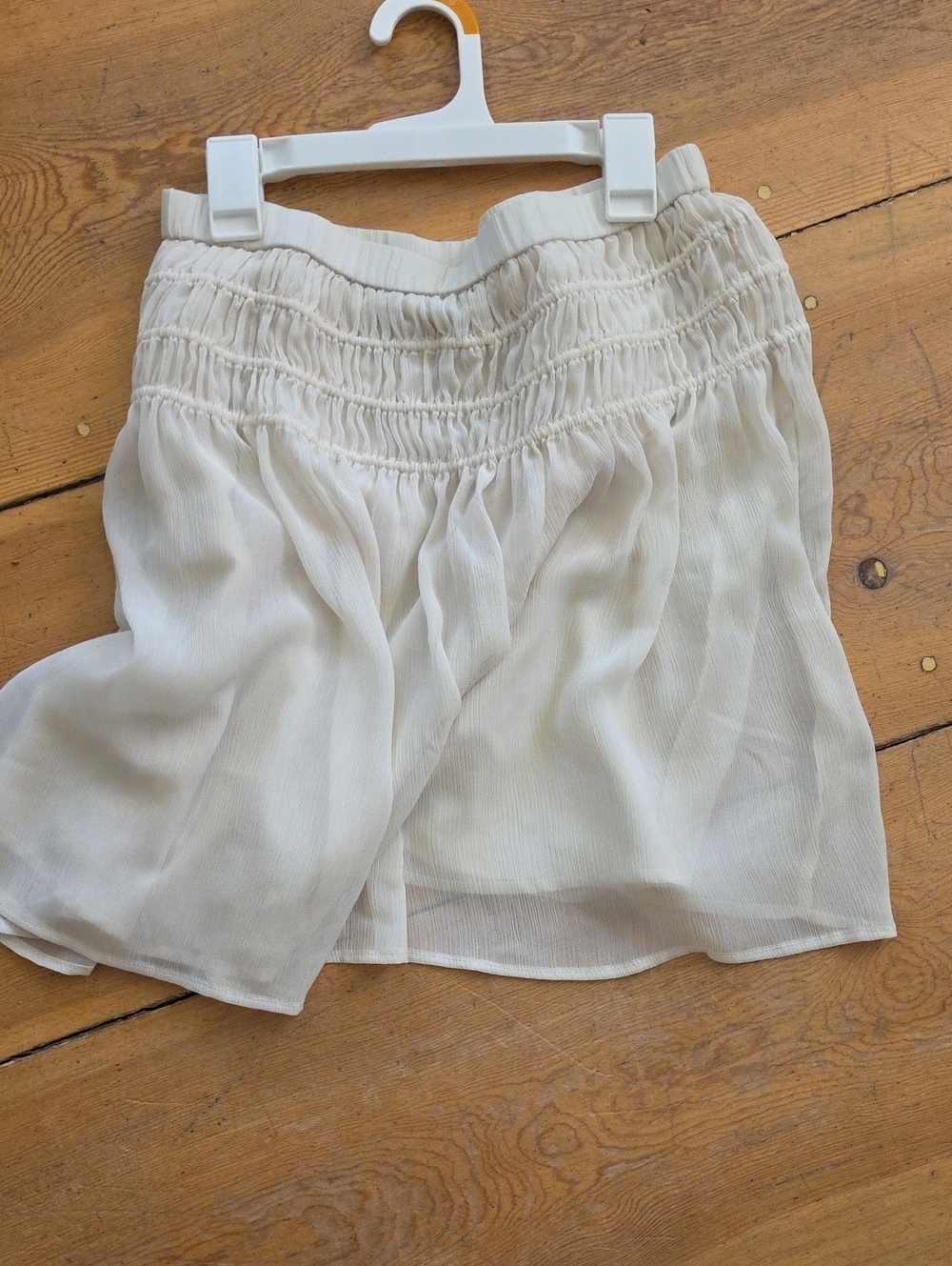 Banana Republic Cream Smocked Waist Skort